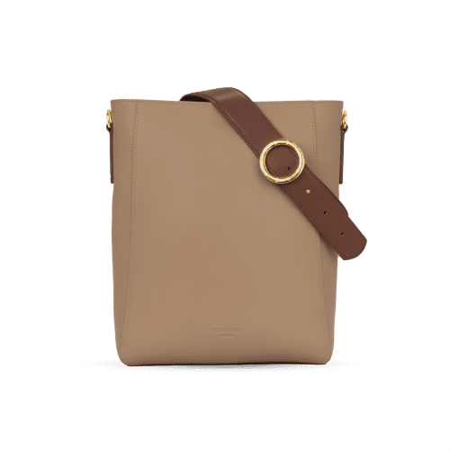 Allured Medium Tote Bag in Taupe Brown | Parisa Wang